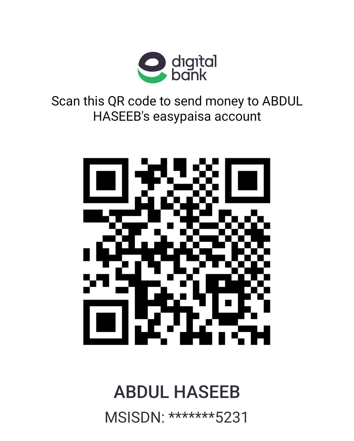 Easypaisa QR — ABDUL HASEEB